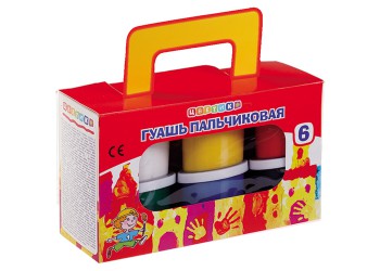 Набор пальчиковая гуашь Цветик 6*80 мл